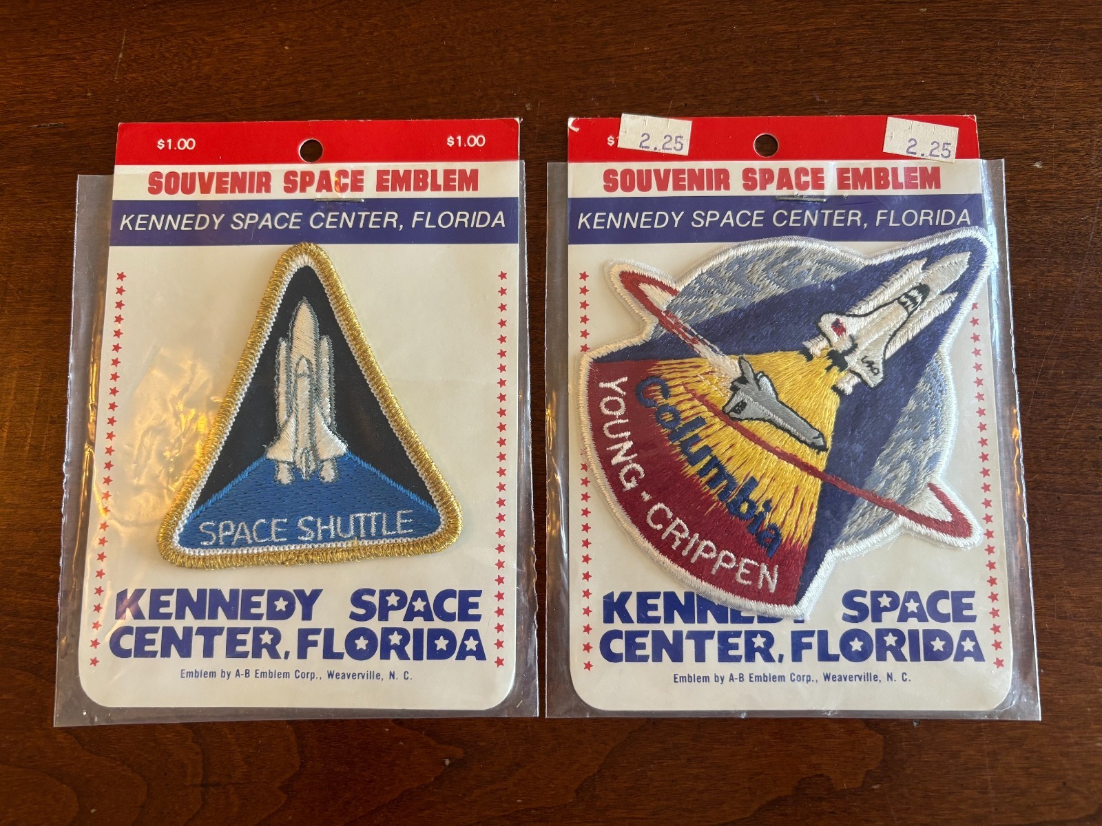 2 Souvenir Kennedy Space Center Space Shuttle Patches New