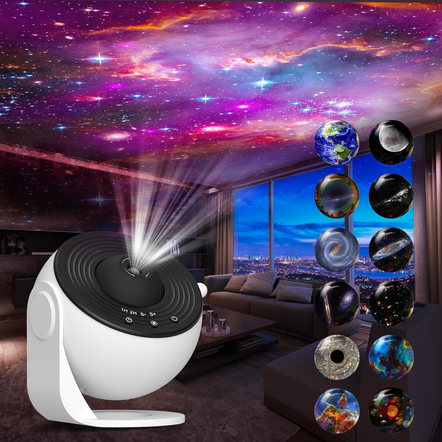 Proyector galaxia 13en1 planetario luz estrellas luna nebulosa dormitorio ninos