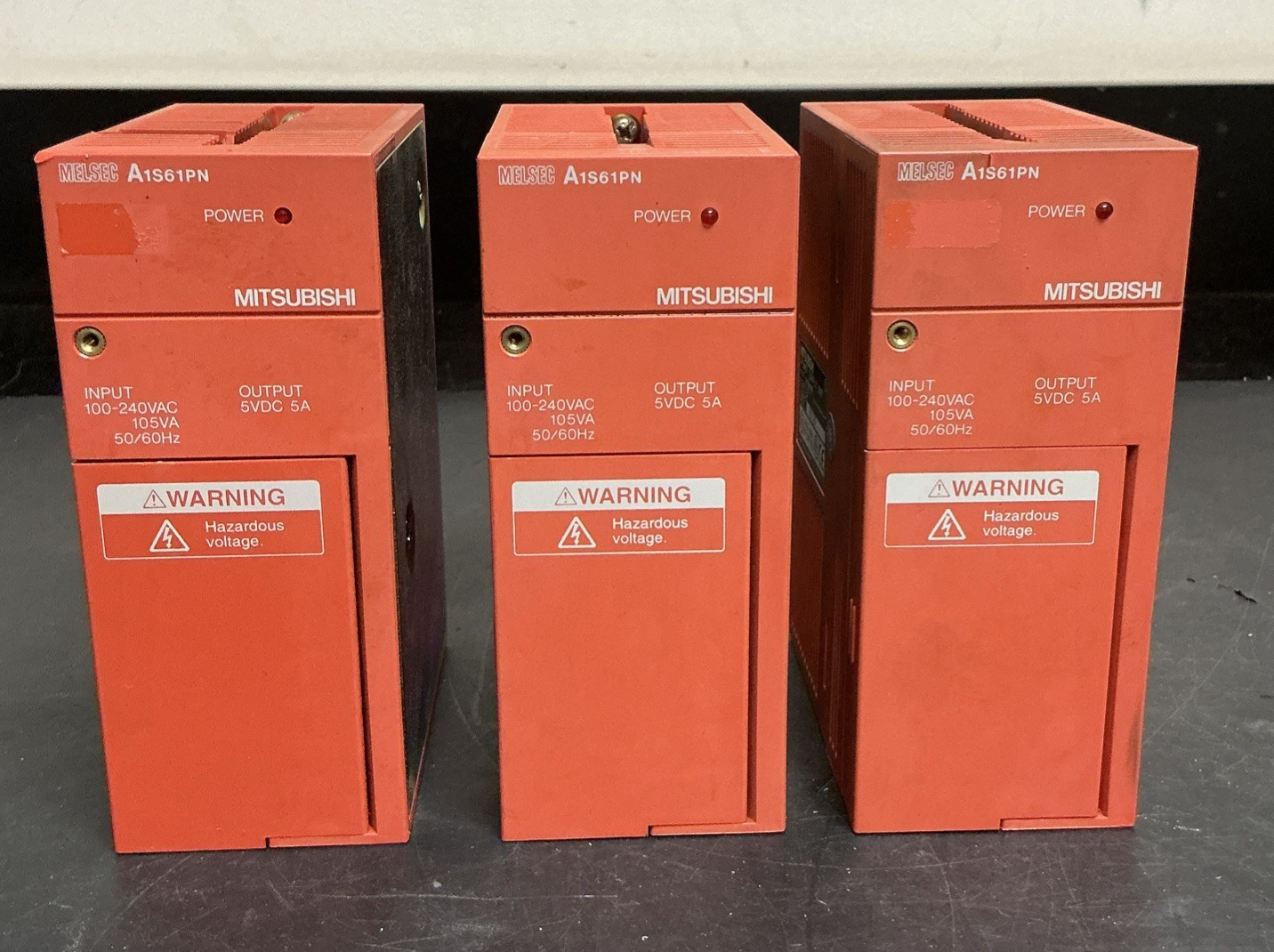 Lot of 3 Mitsubishi Melsec A1S61PN Power Supply Units