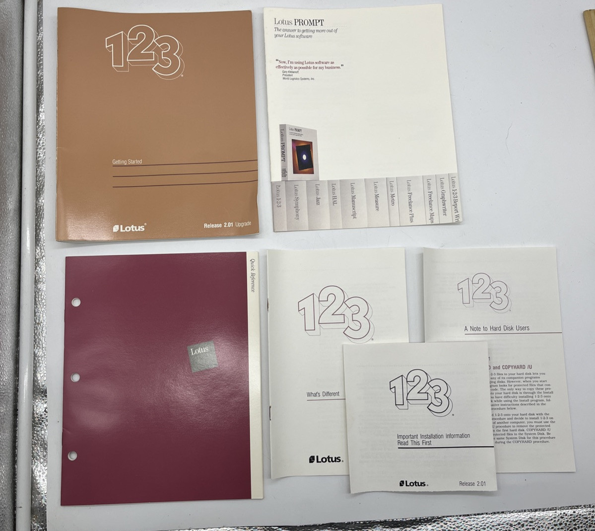 Vintage Lotus Upgrade 1-2-3 Release 2.01 1987 Floppy Disk Software Spreadsheet