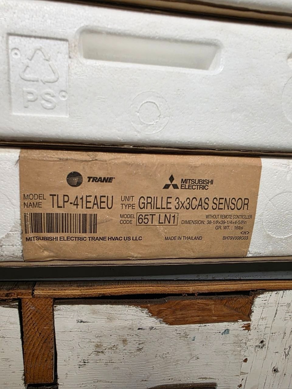 Trane Mitsubishi TLP-41EAEU VRF Ceiling Cassette Grille 3x3 CAS Sensor NIB