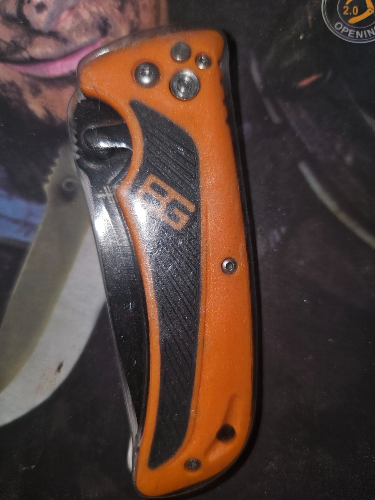 GERBER SURVIVAL UTILITY KNIFE BEAR GRYLLS Folding Knife, Assisted Opening