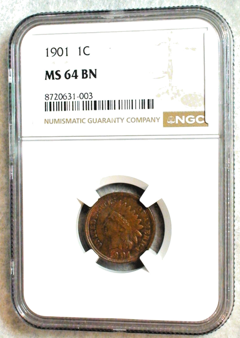 1901 Indian Head Cent NGC MS64 BN UNCIRCULATED 1C Coin