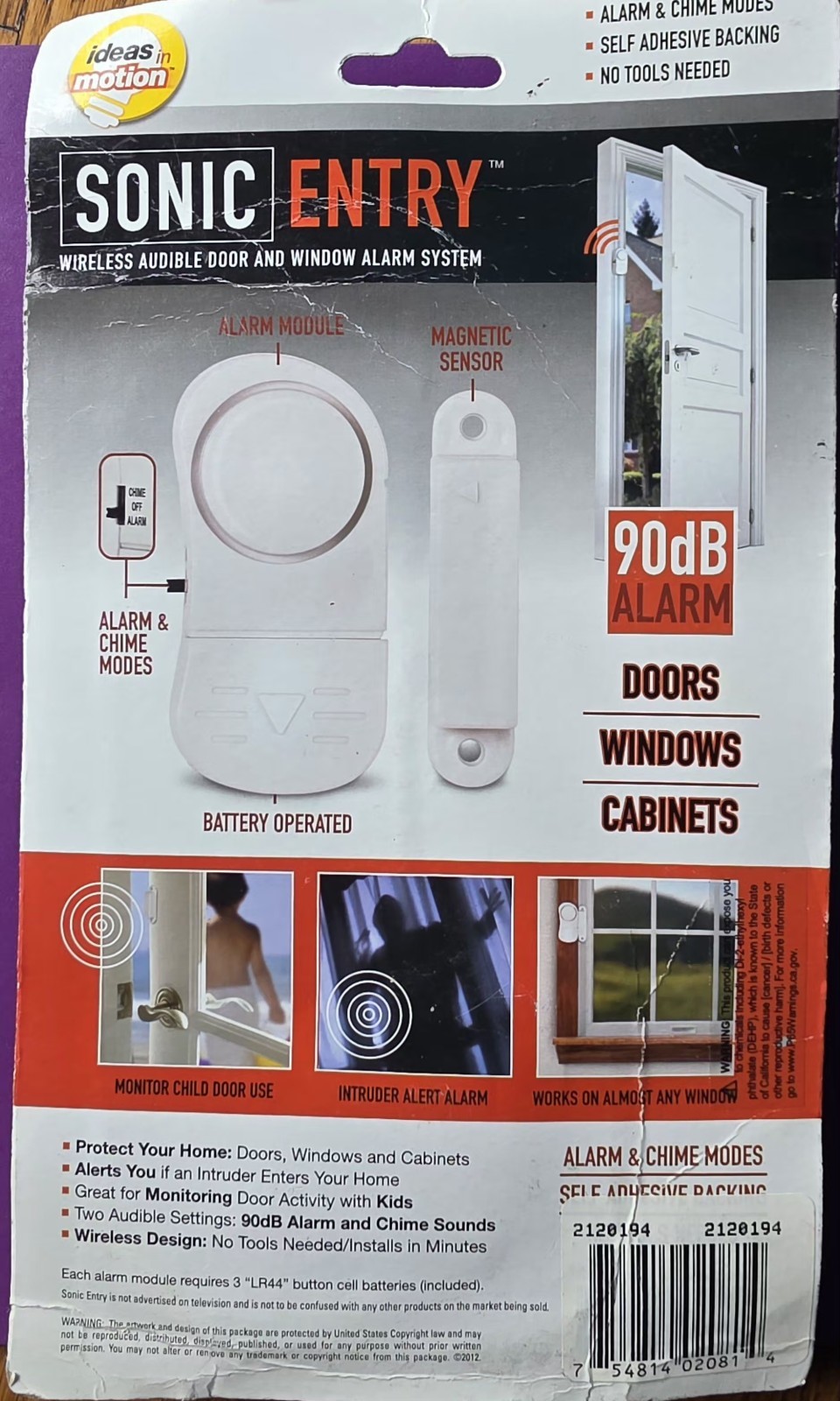 Wireless Audible Door and Window Alarm System, 4-Pack