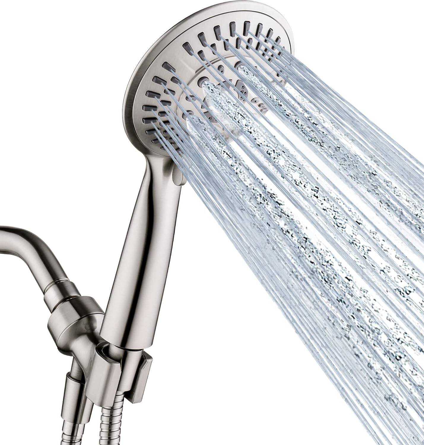 5 Spray High Pressure  Handheld Shower Head Set-Brushed Nickel PSS9900-02