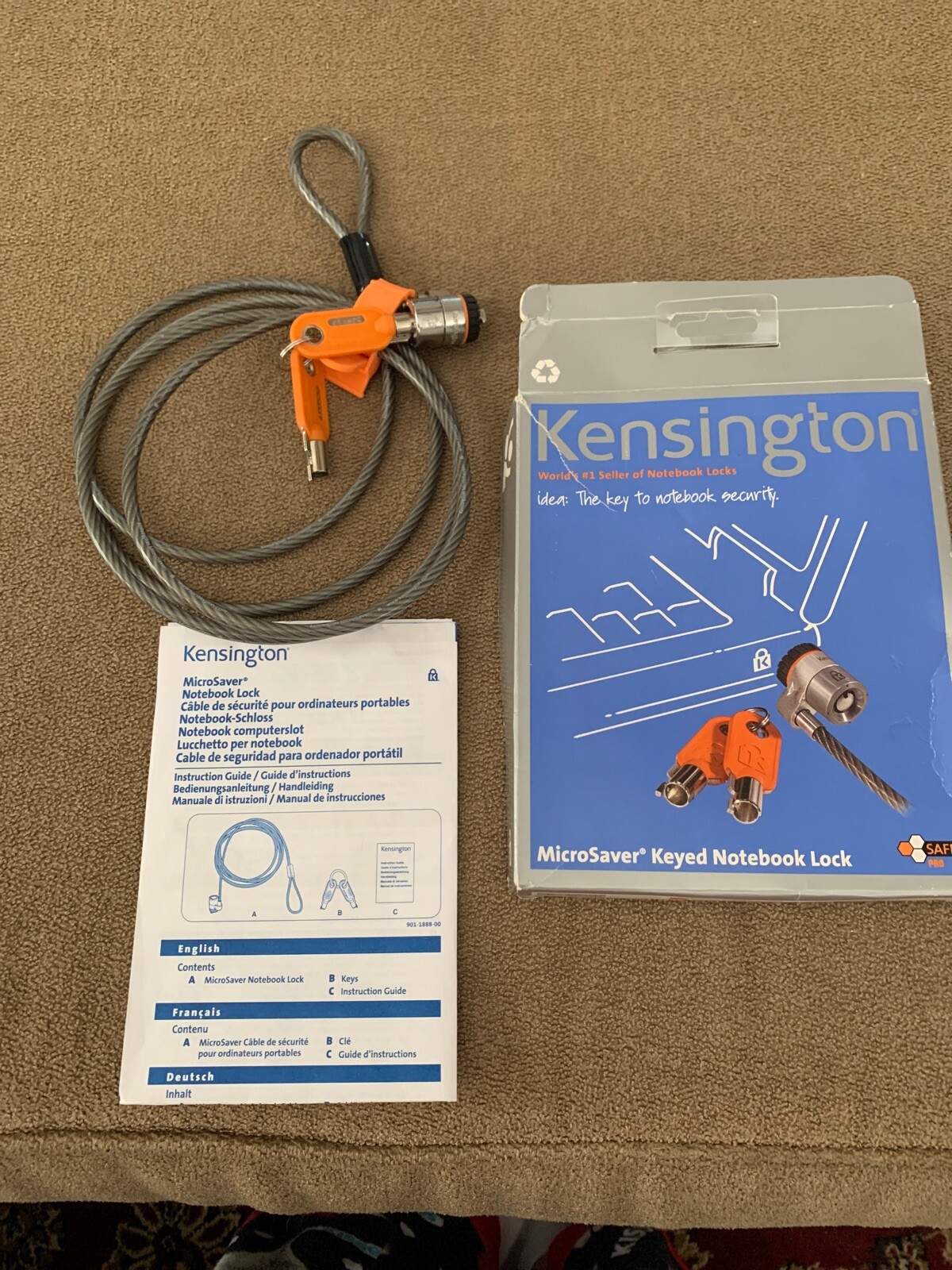 Kensington MicroSaver Keyed Notebook Lock K64598US (BL)