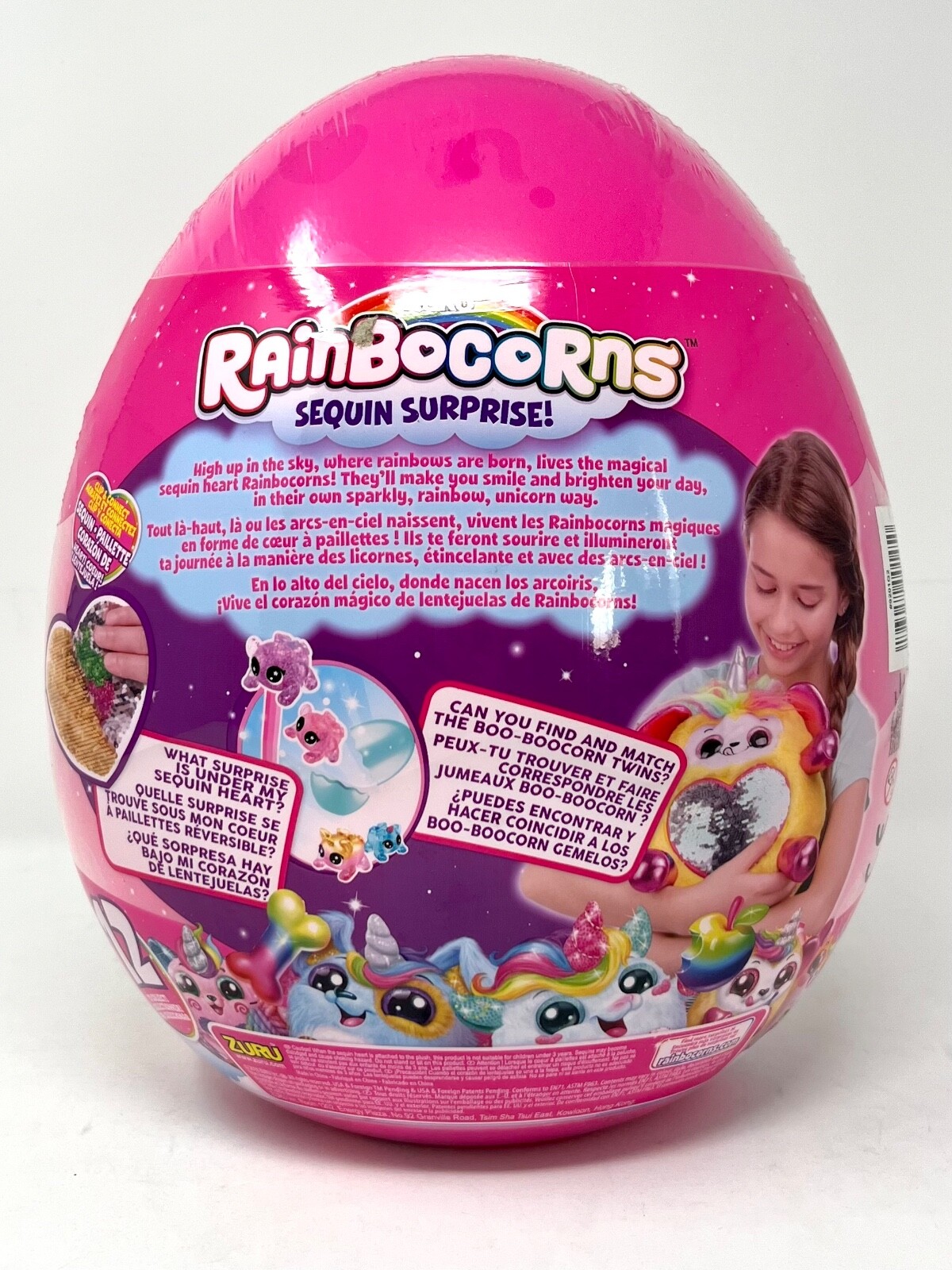 Rainbocorns 9201G2 Sequin Surprise Monkeycorn (Yellow) Plush in Mystery Egg