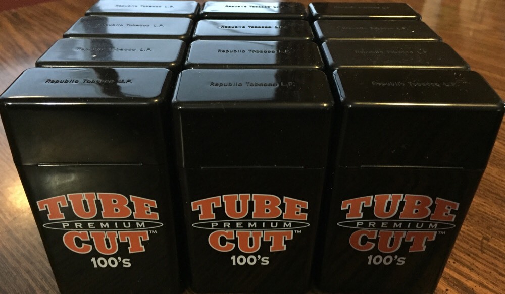 12 Pack Gambler Tube Cut 100mm Plastic Strong Box Cigarette Storage Cases 100s