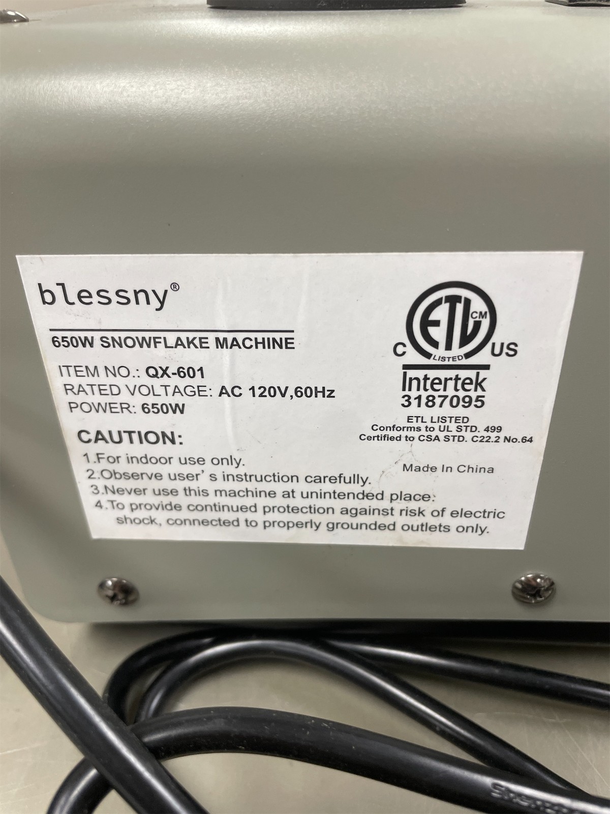blessny snow machine
