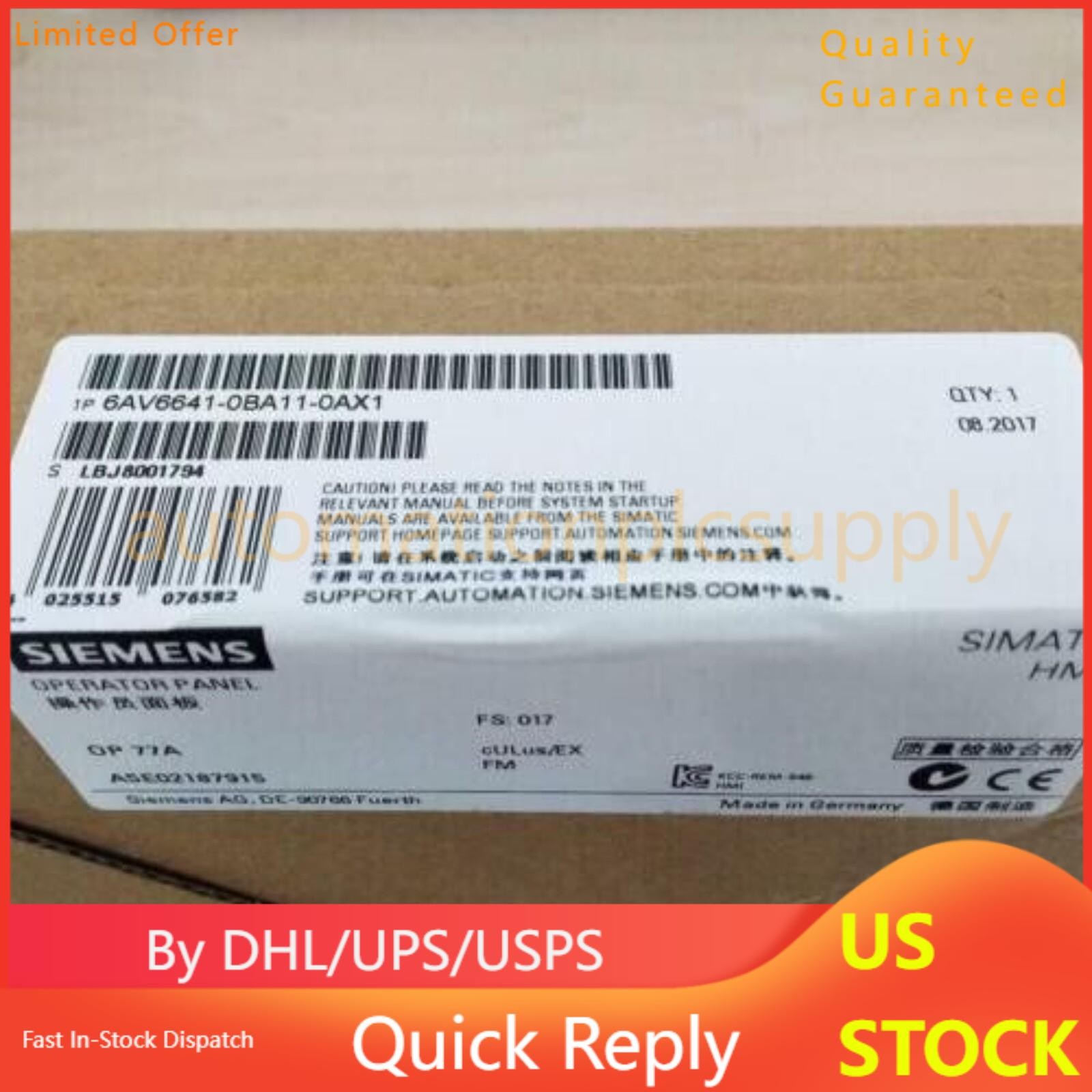 SIEMENS PLC 6AV6641-0BA11-0AX1 With NEW BOX 6AV6641-0BA11-0AX1 FAST SHIPPING
