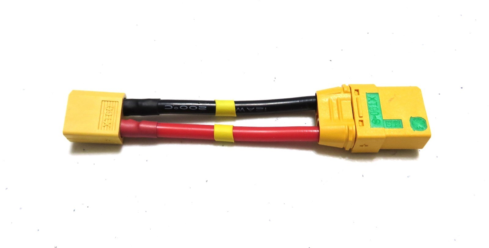 Male XT60 to Female XT90 Anti Spark 10, 12, 14 AWG 3",6",12", 24" Length