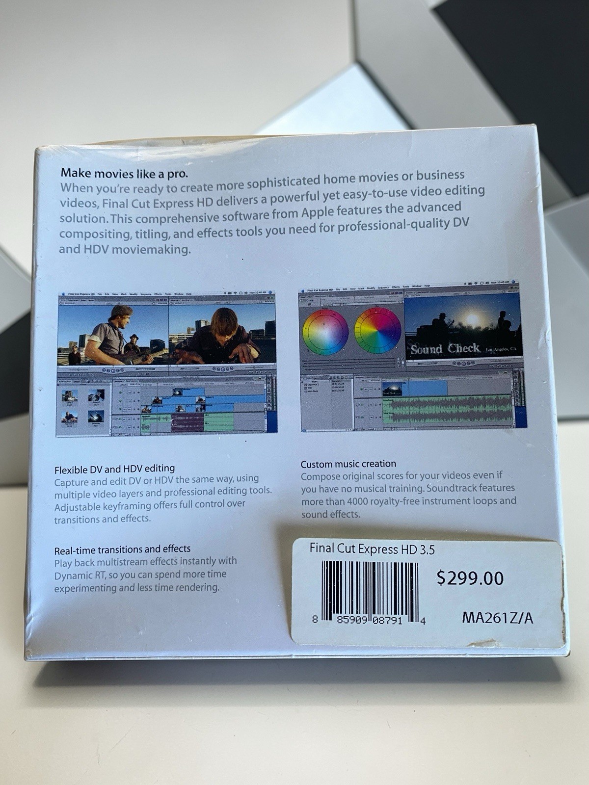 Apple Final Cut Express HD MA261Z/A Version 3.5 Software Video Editing SEALED