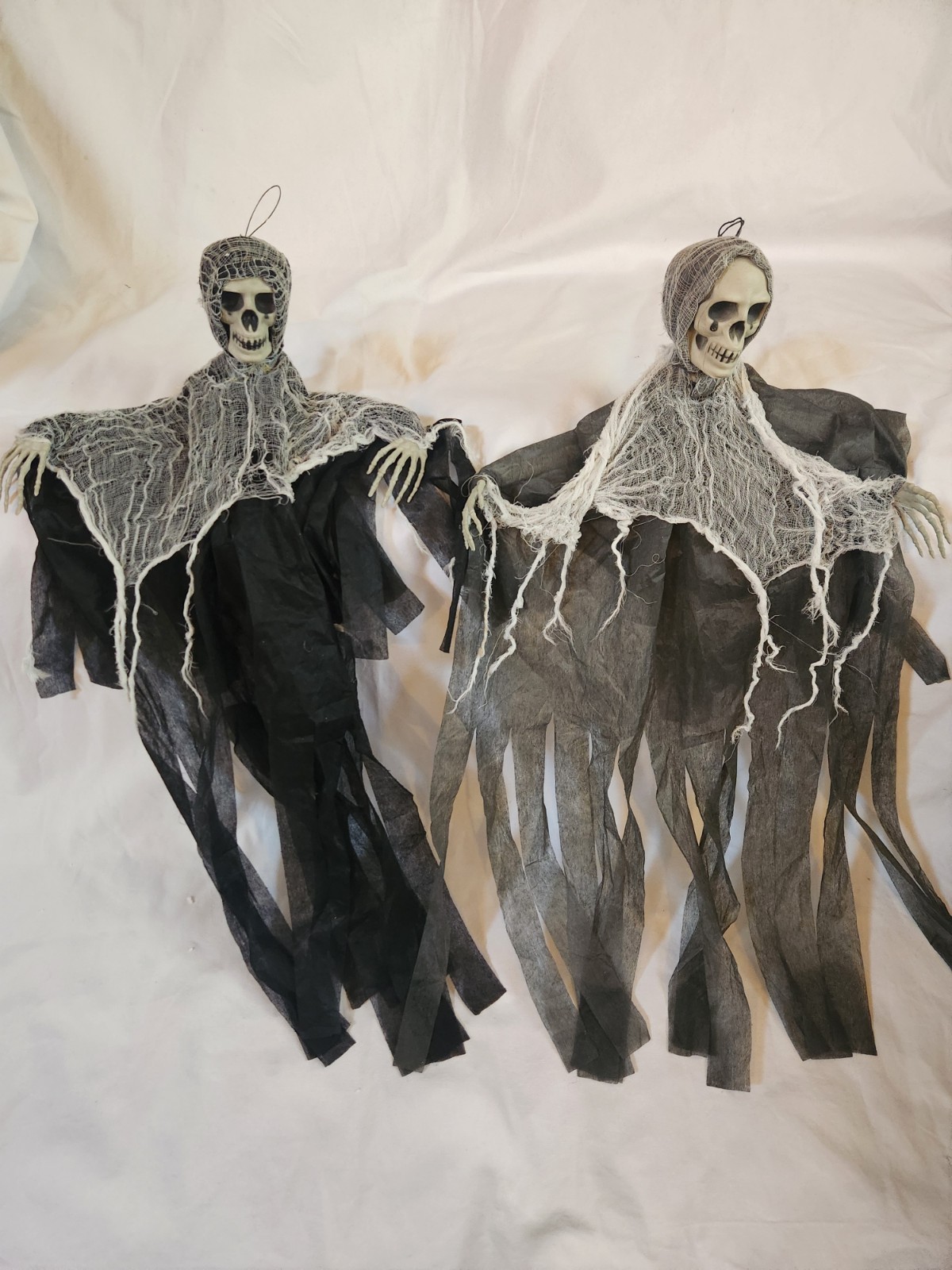 2 Halloween Skull Hanging Ghosts Grim Reaper Horror Props Hanging Decor