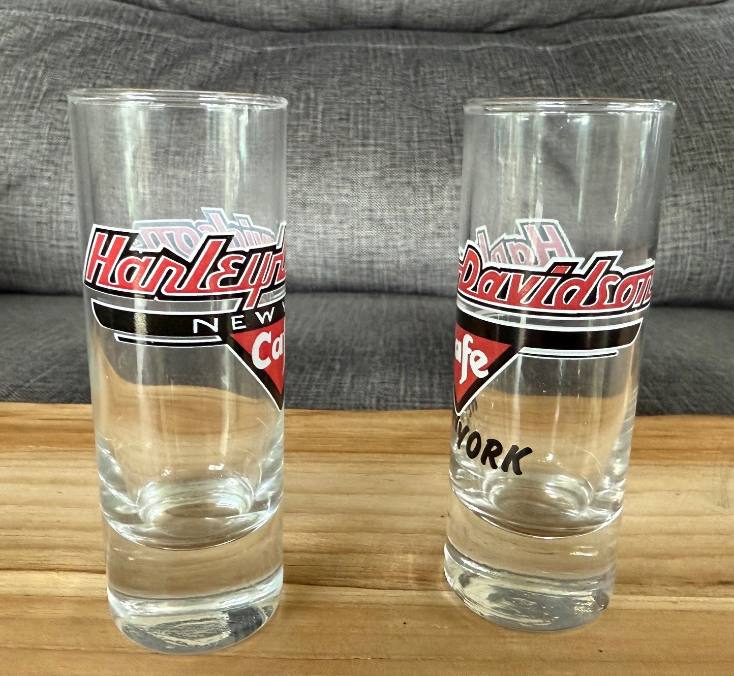Harley Davidson shot glasses (2) 4 inches