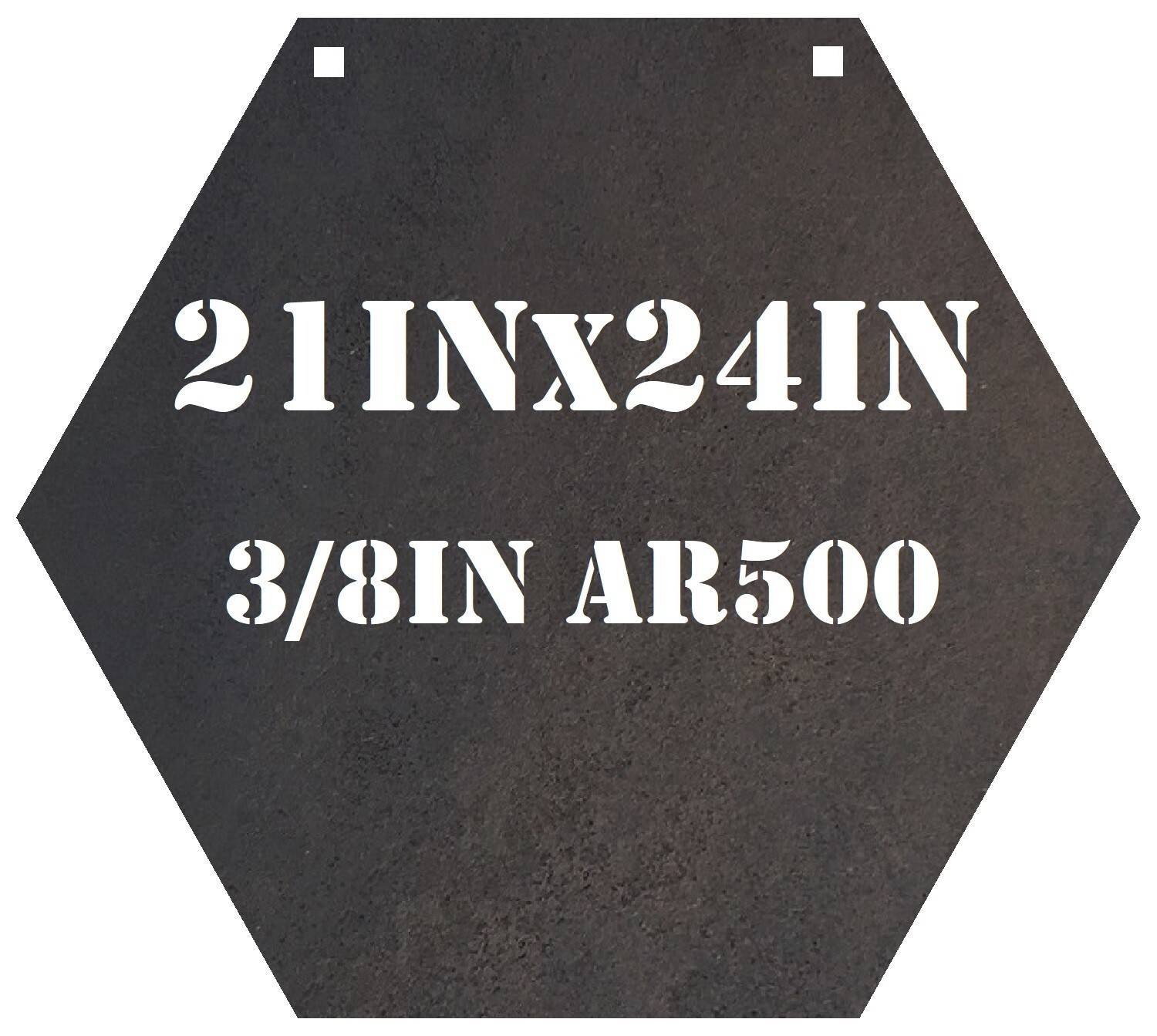 21" x 24" 3/8"AR500 Hexagon Steel Shooting Target - 1pc Metal Rifle/Pistol Gong