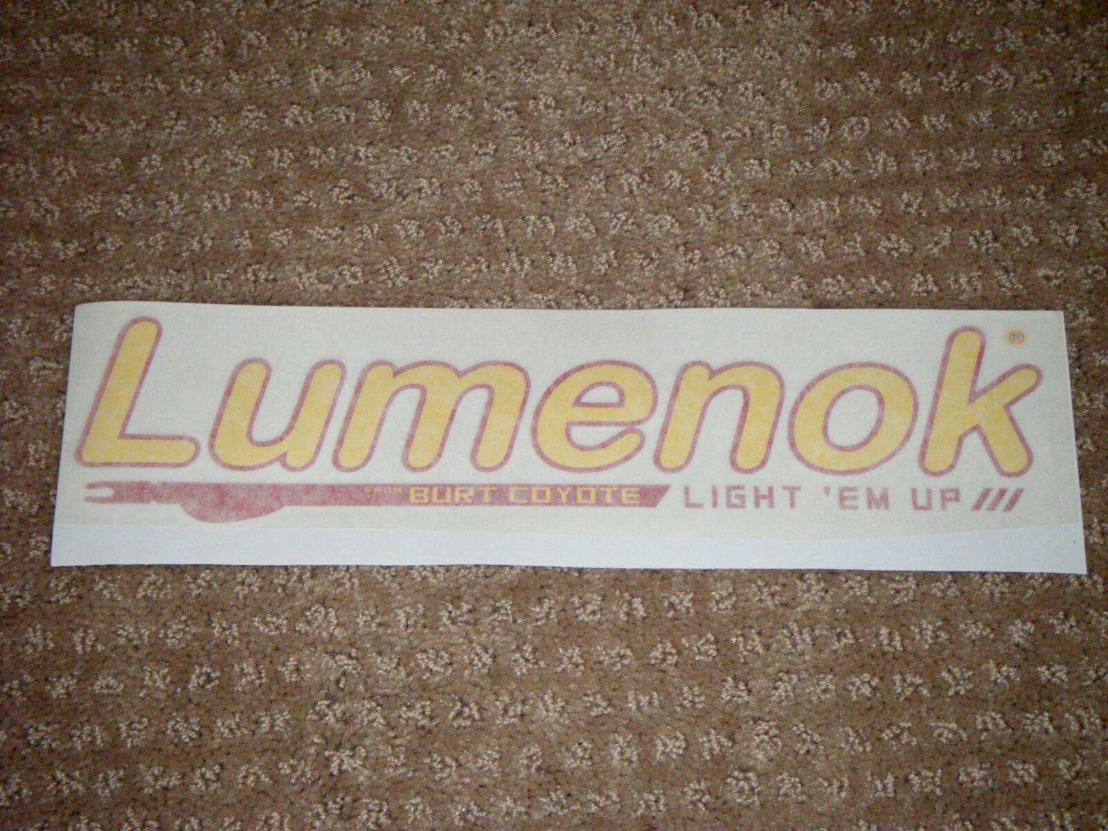 Lumenok "Light 'Em Up" Burt Coyote Decal (LAST 1)