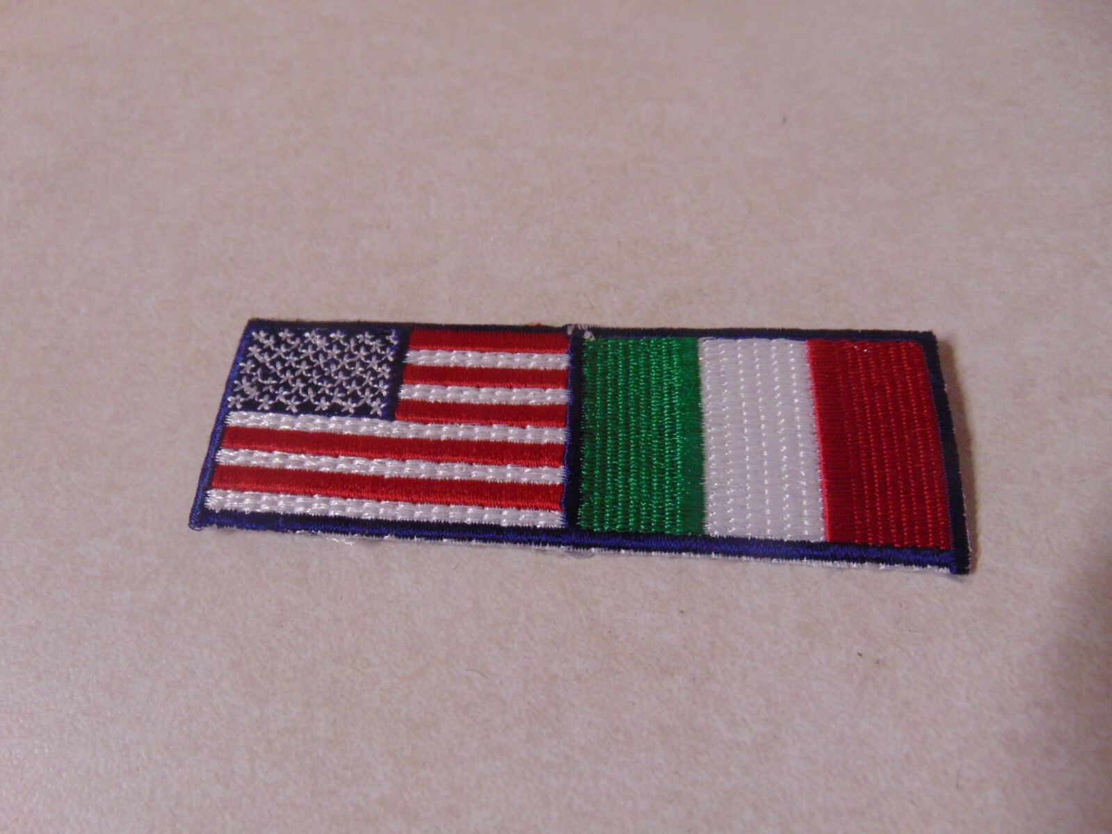 PATCH SEW ON OLDER 3 1/2 INCHES AMERICAN FLAG MEXICAN FLAG