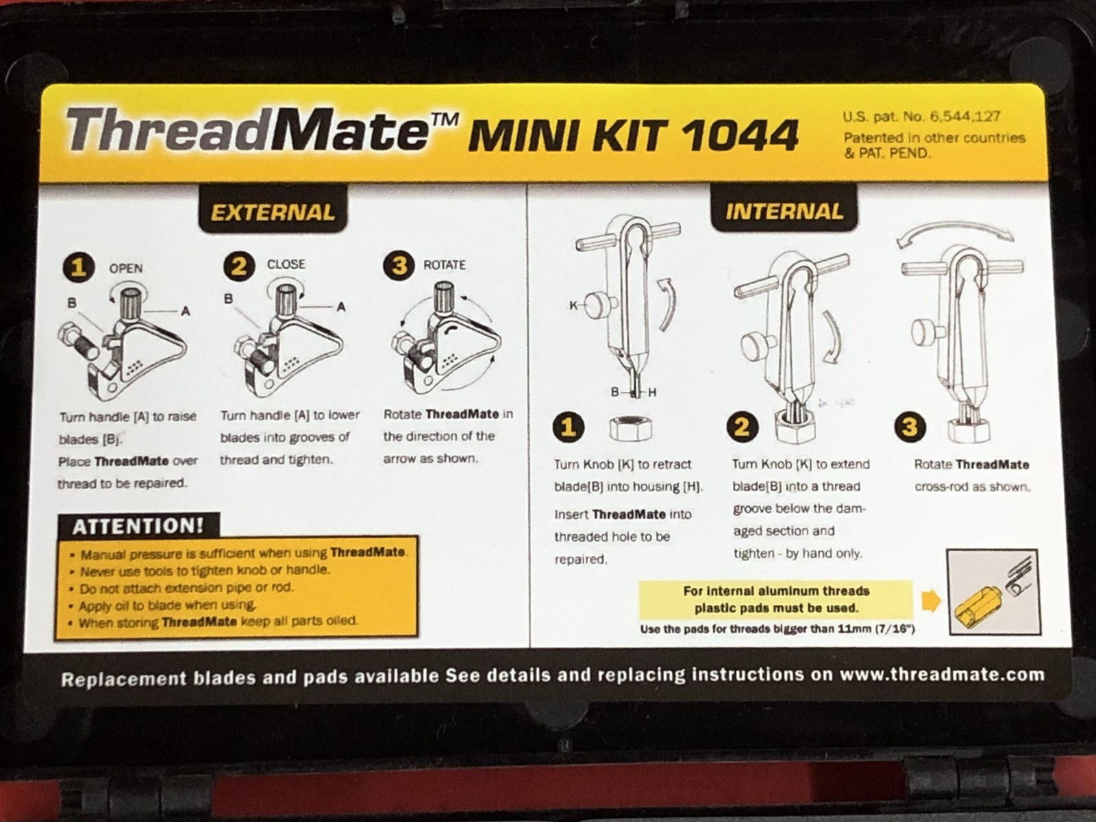 NES THREADMATE MINI KIT 1044 UNIVERSAL THREAD REPAIR RESTORER TOOL KIT 5-12mm