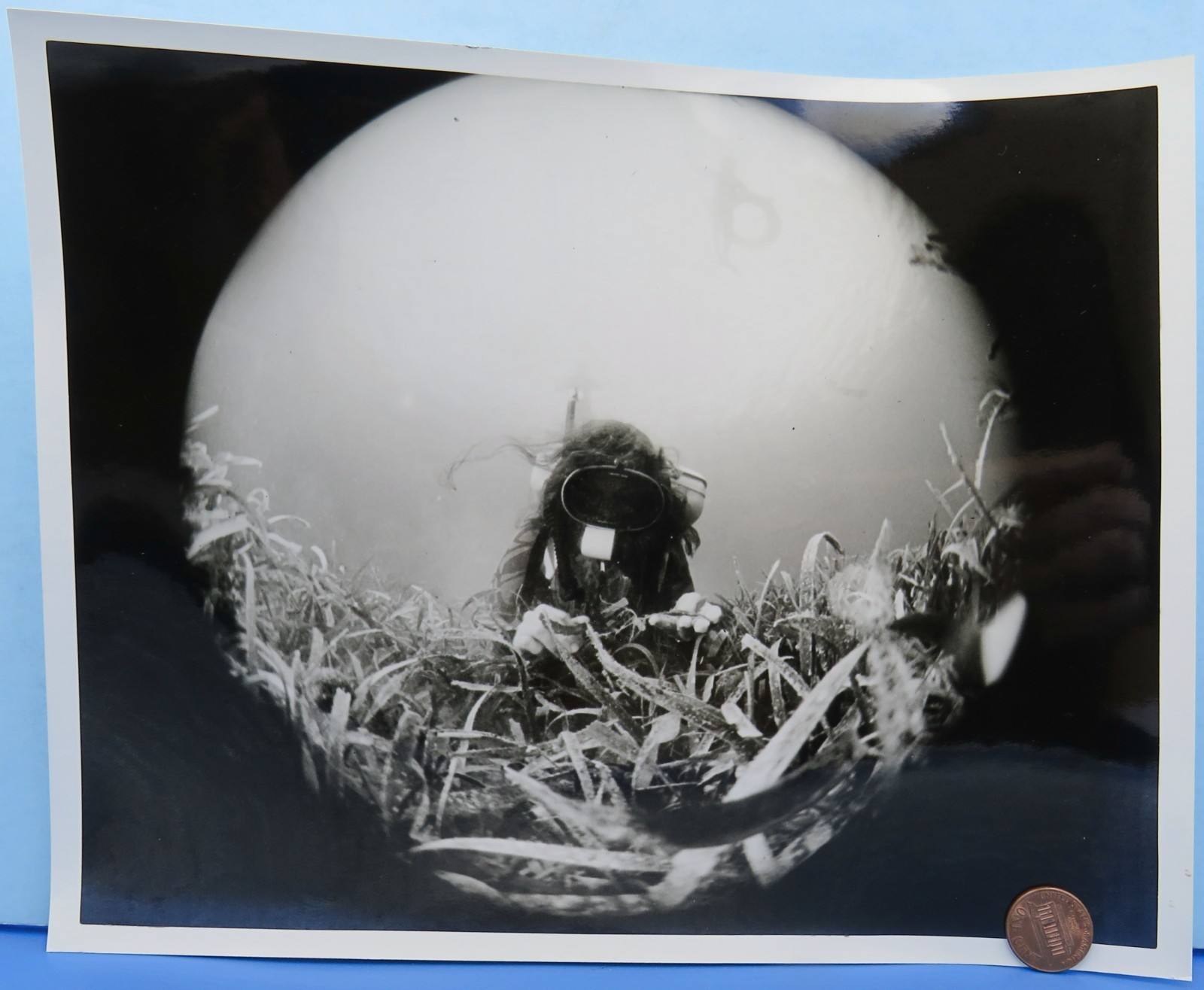 NASA PHOTO vtg Female AQUANAUTS Tektite II Biomedical Research / B&W 8 x 10"