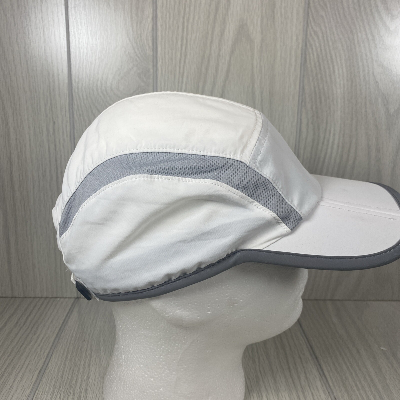 GADIEMKENSD Reflective Folding Outdoor Hat Unstructured Adjustable White Cap