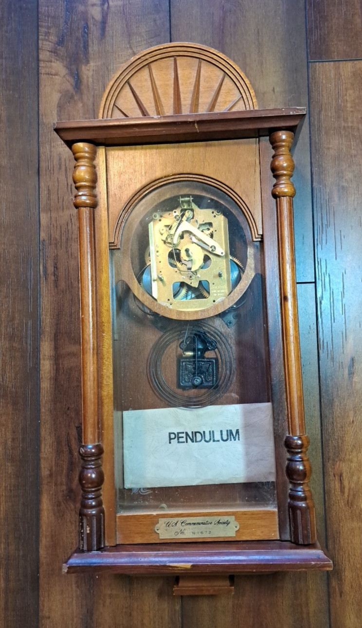 Vtg 70s Statue of Liberty #1672 US Commemorative Society Clock *FOR PARTS/REPAIR