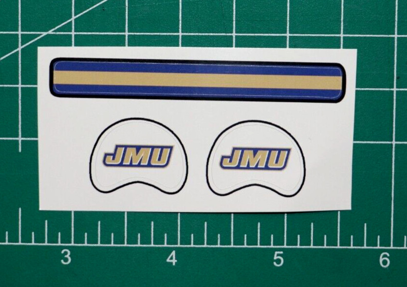 JMU James Madison Dukes Mini Football Gumball Helmets *DIECUT DECALS* D1 Sunbelt