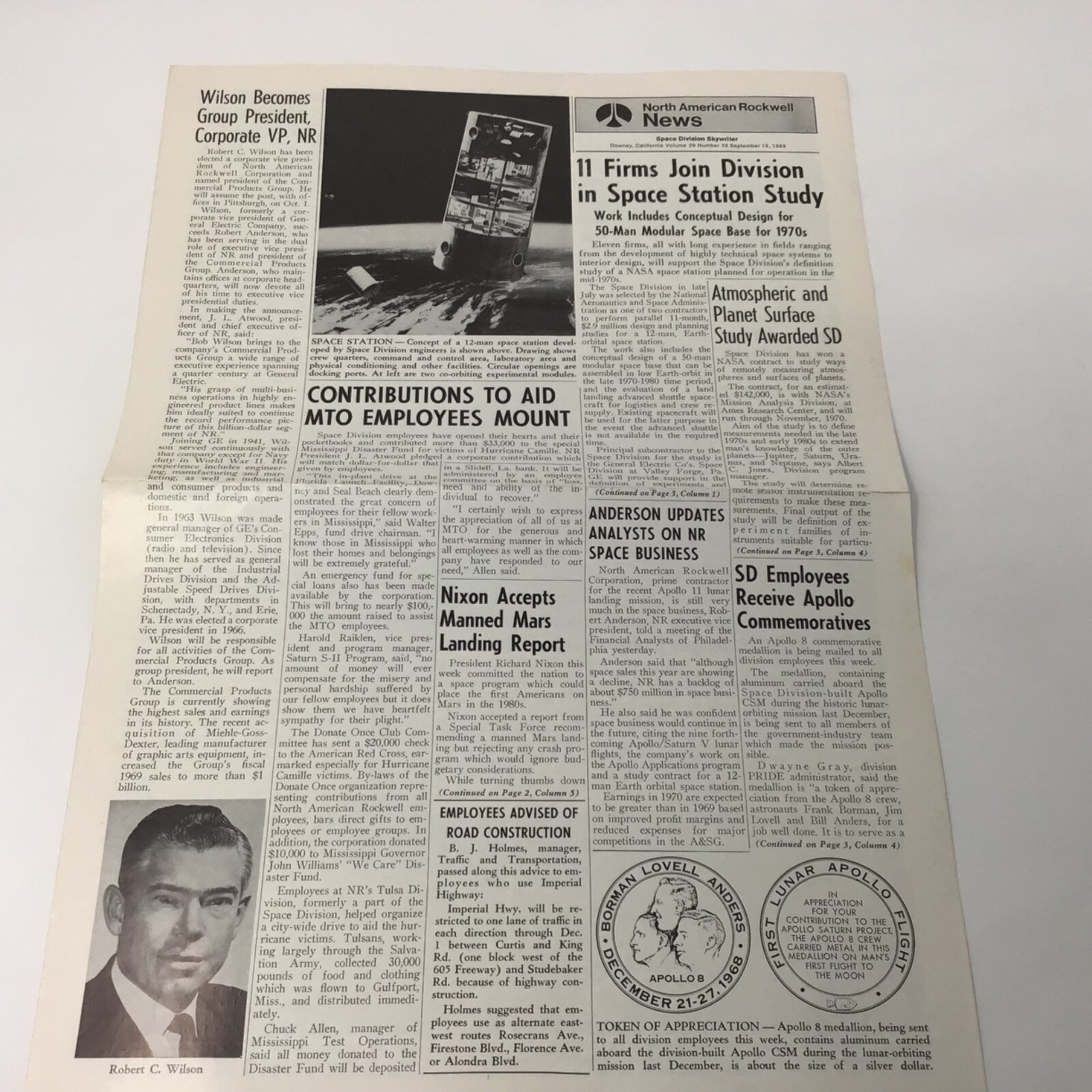 September 19,  1969 NORTH AMERICAN ROCKWELL NEWS volume 29 Number 36 .