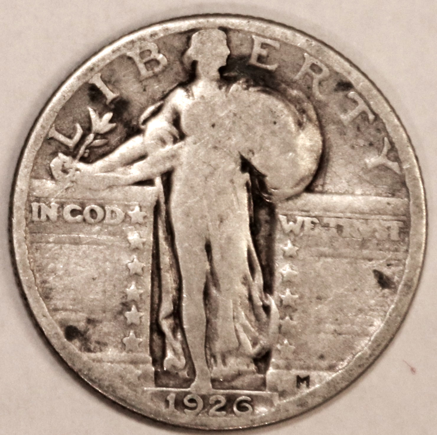 1926-P Standing Liberty Silver Quarter - Very Good - #5143 FREE SHIPPING
