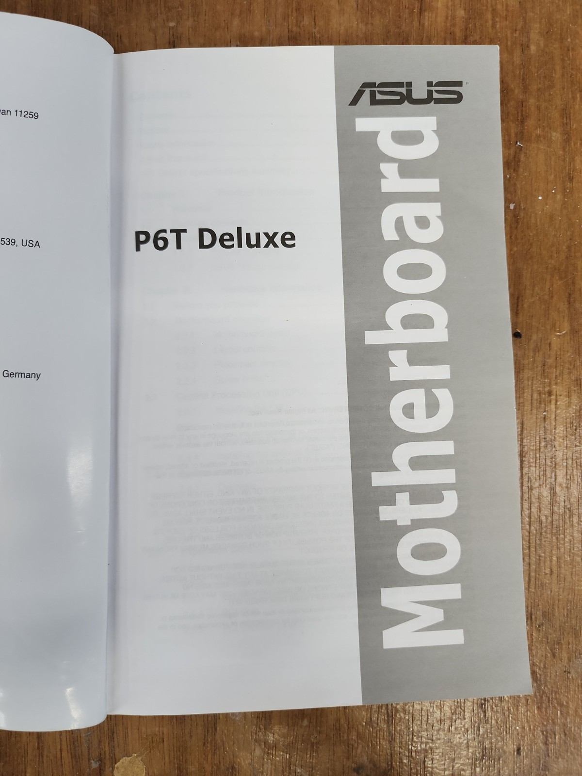 ASUSPT6 Motherboard User Guide & Drivers DVD