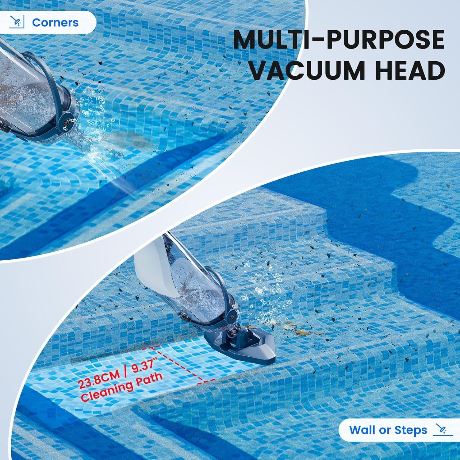 PC10 Pro Rechargeable Cordless Pool Vacuum, 60-Min Runtime, Powerful Suction