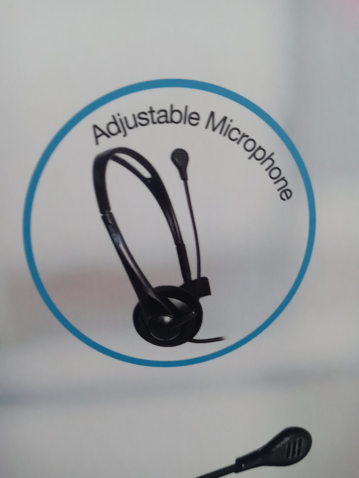 Swivel Microphone Headset With Adjustable Microphone Black New Box Work Gaming