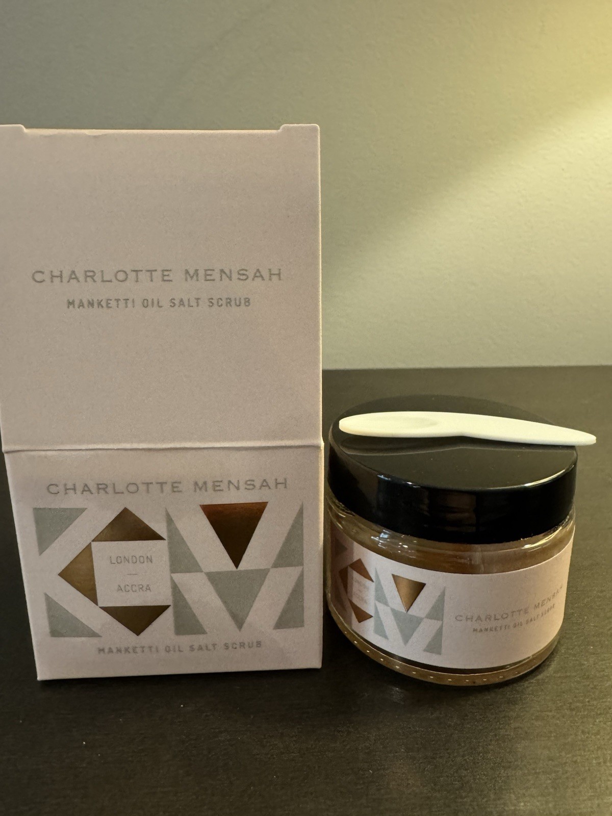 Charlotte Mensah Manketti Oil Salt Scrub 50 ml 1.7 oz Travel Size NIB