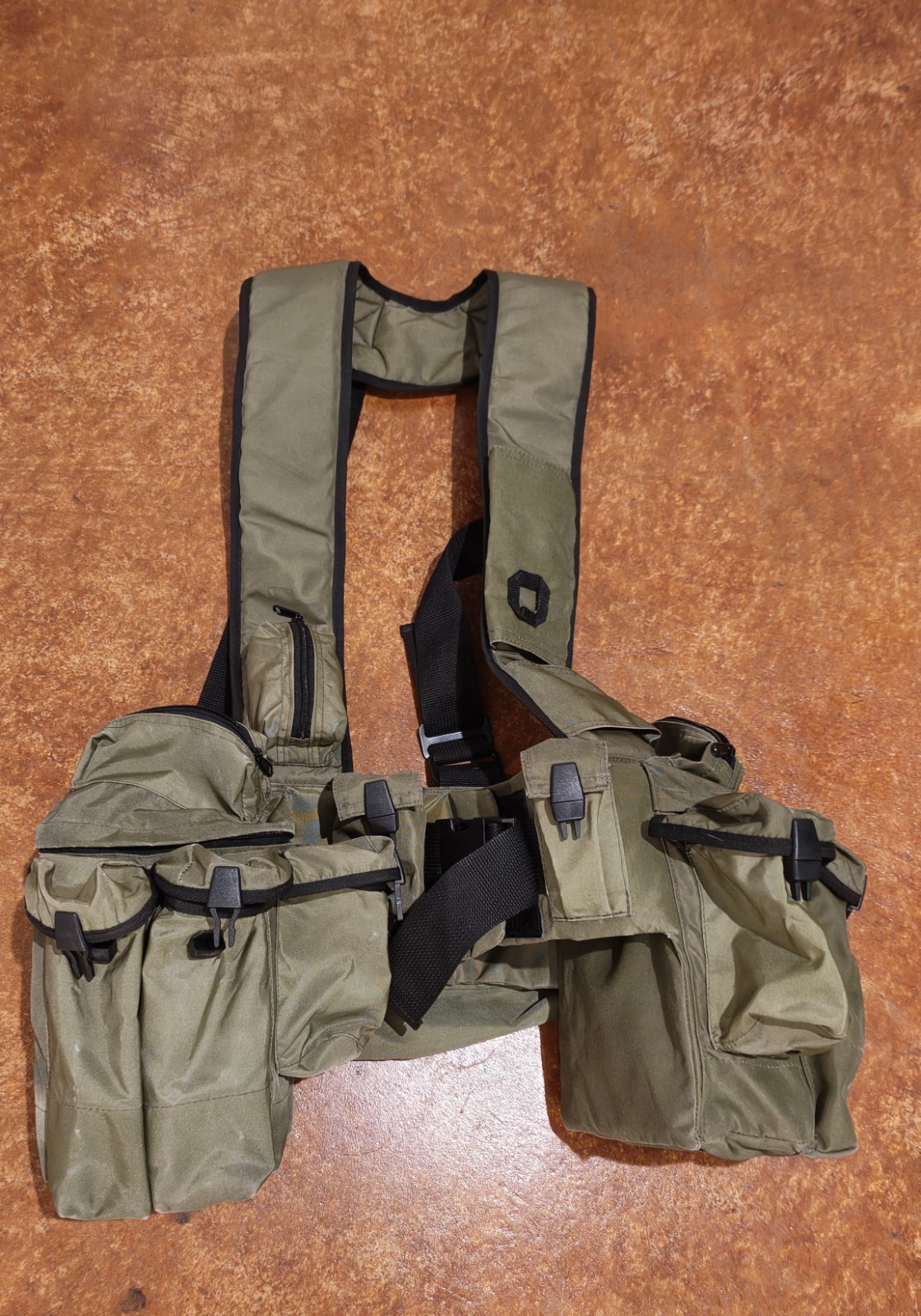 Niemoller Webbing Tactical Chest Rig Green Nylon Adjustable Size M (44")