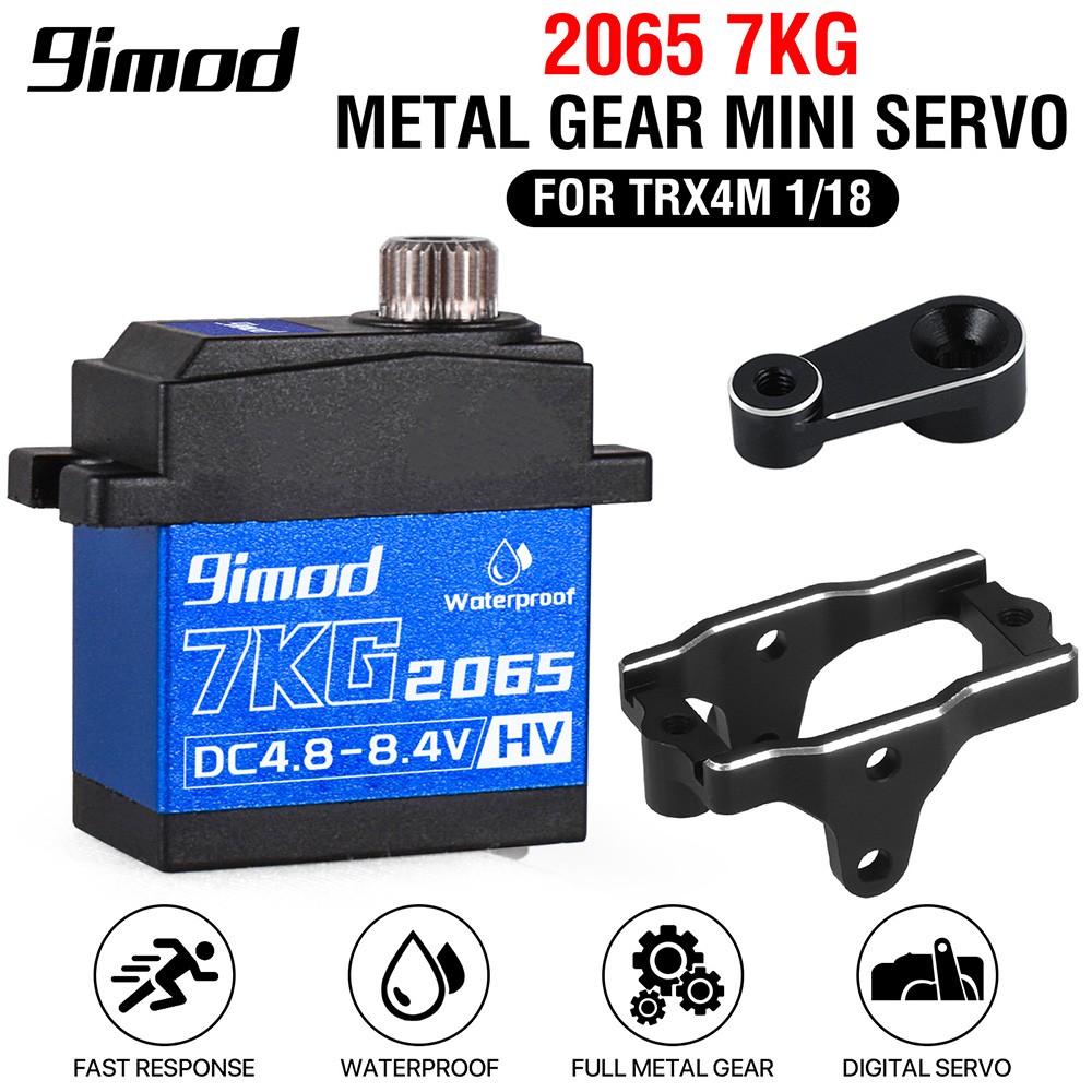 9IMOD 7kg 2065 Waterproof High Voltage Digital Servo w/ Mount for  1/18 TRX4M