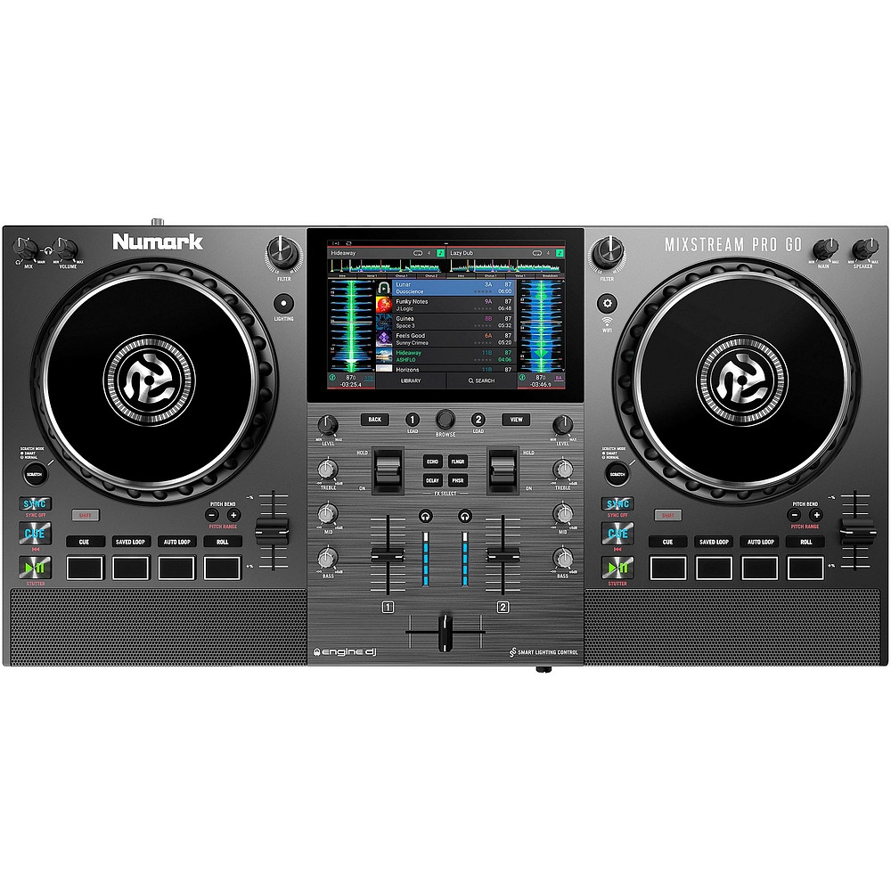 Numark Mixstream Pro Go BatteryPowered Standalone Streaming 2Ch DJ Controller