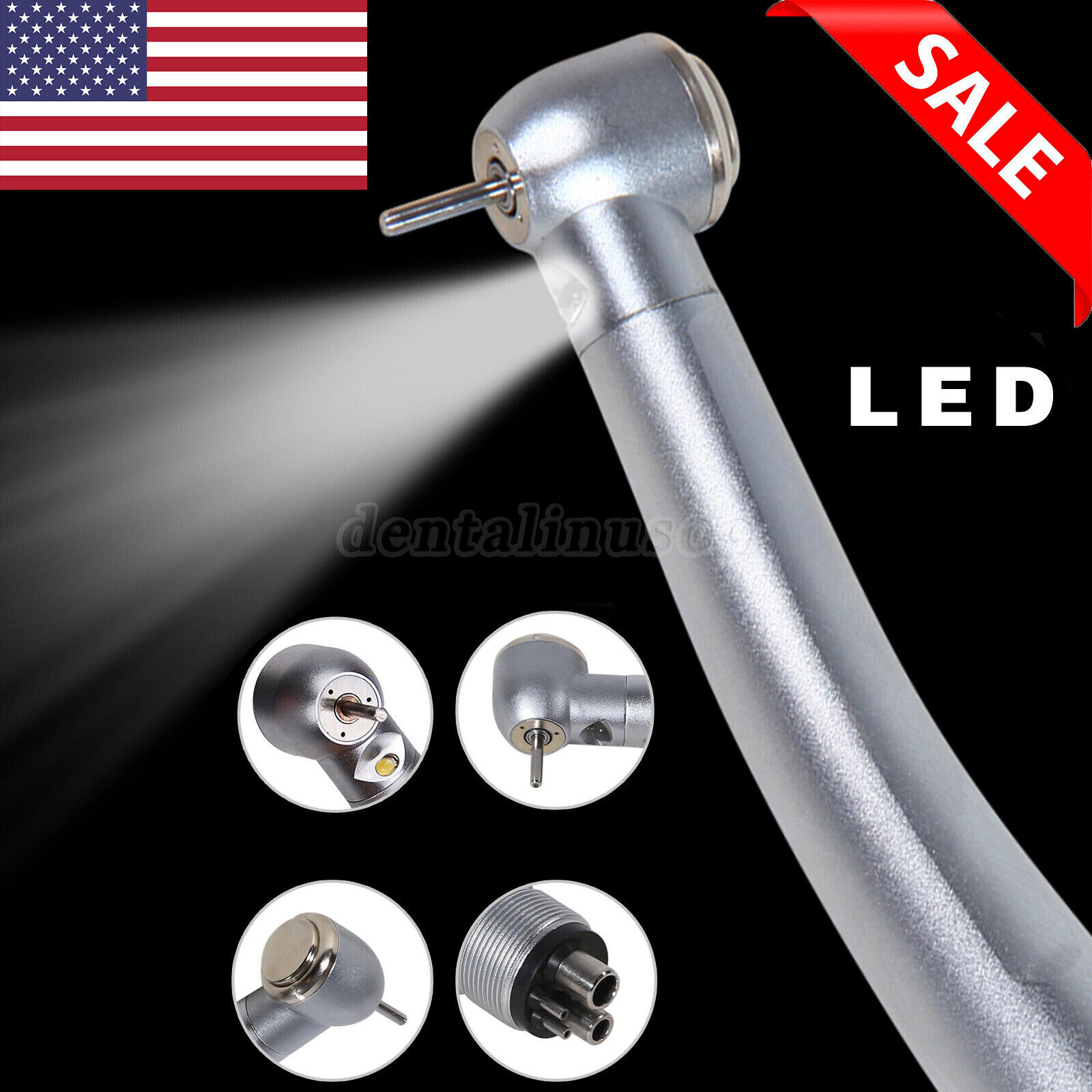 KaV Style Dental E-generator LED Fiber Optic High Speed Handpiece Turbine 4Hole