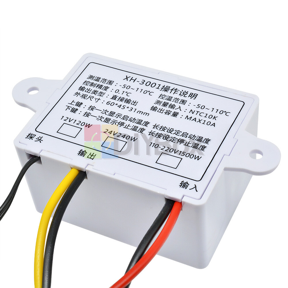 XH-W3001 Digital LED Temperature Controller Thermostat Control Switch AC110-220V