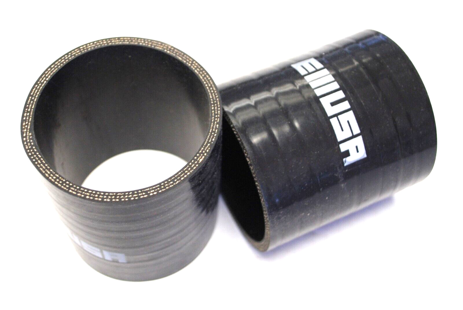 EMUSA Universal BLACK 4PLY 2 PIECES Straight 2.75"-2.75"ID Silicone+
