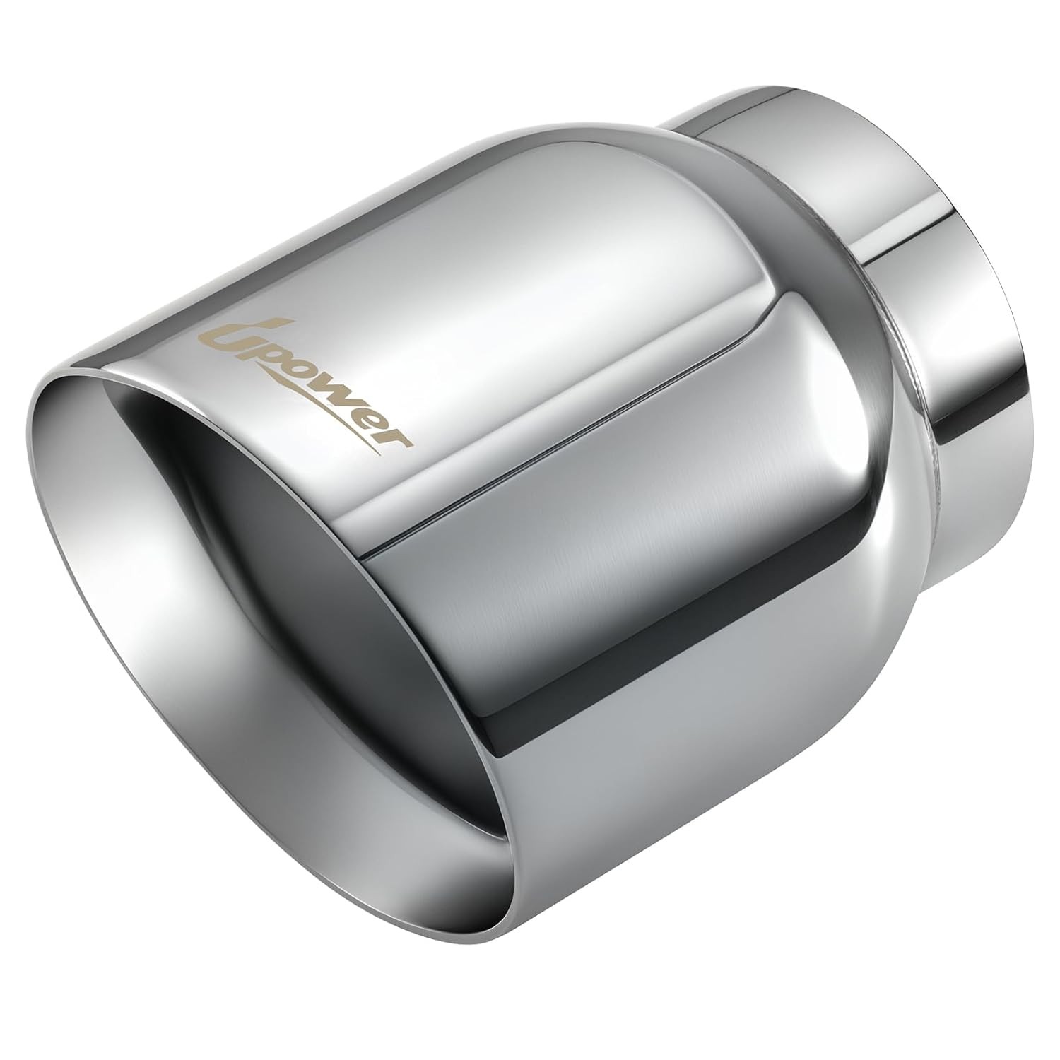 Upower 3 Inch Dual Wall Exhaust Tip Polished Stainless Steel 5 Inch Long