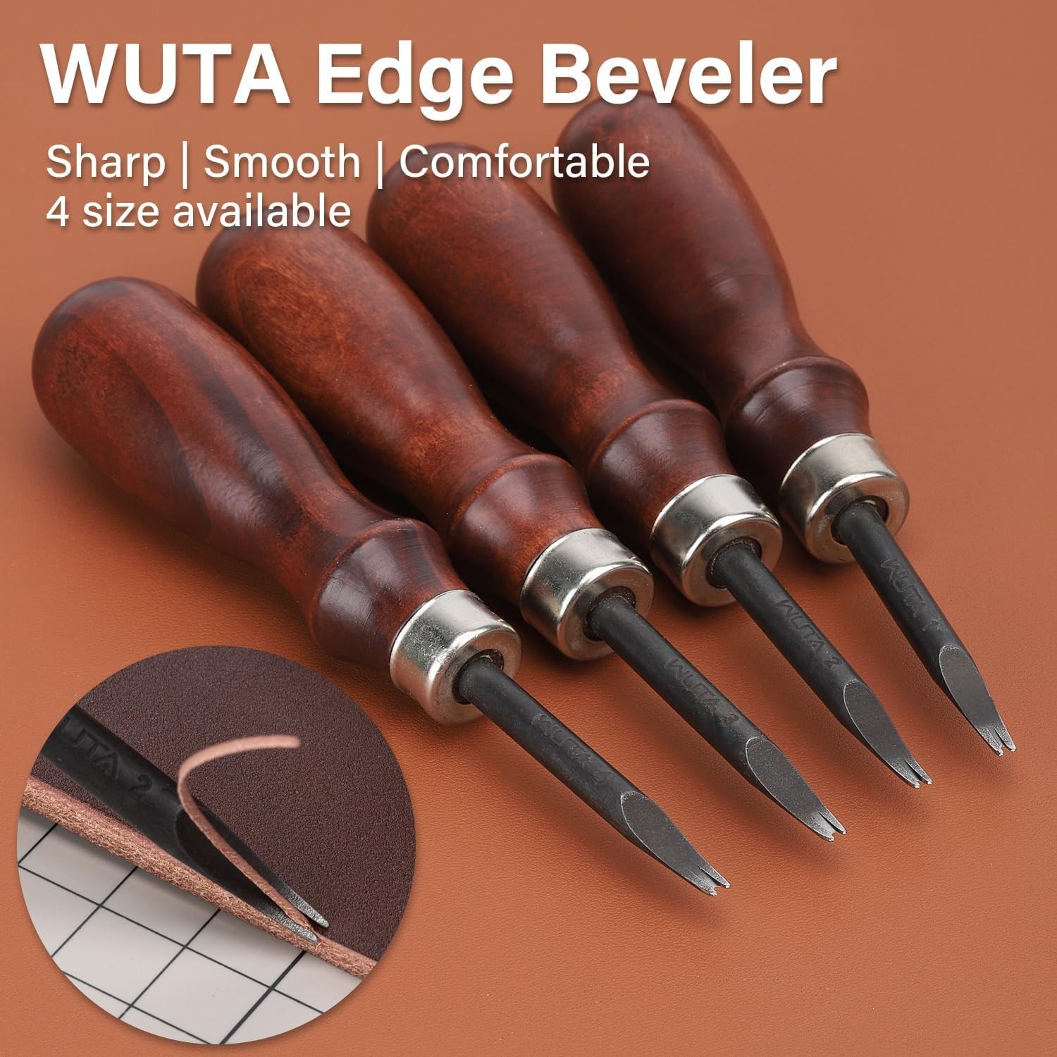 Versatile Leather Beveling Tool - Lightweight Design and Comfortable Grip, 0.8mm