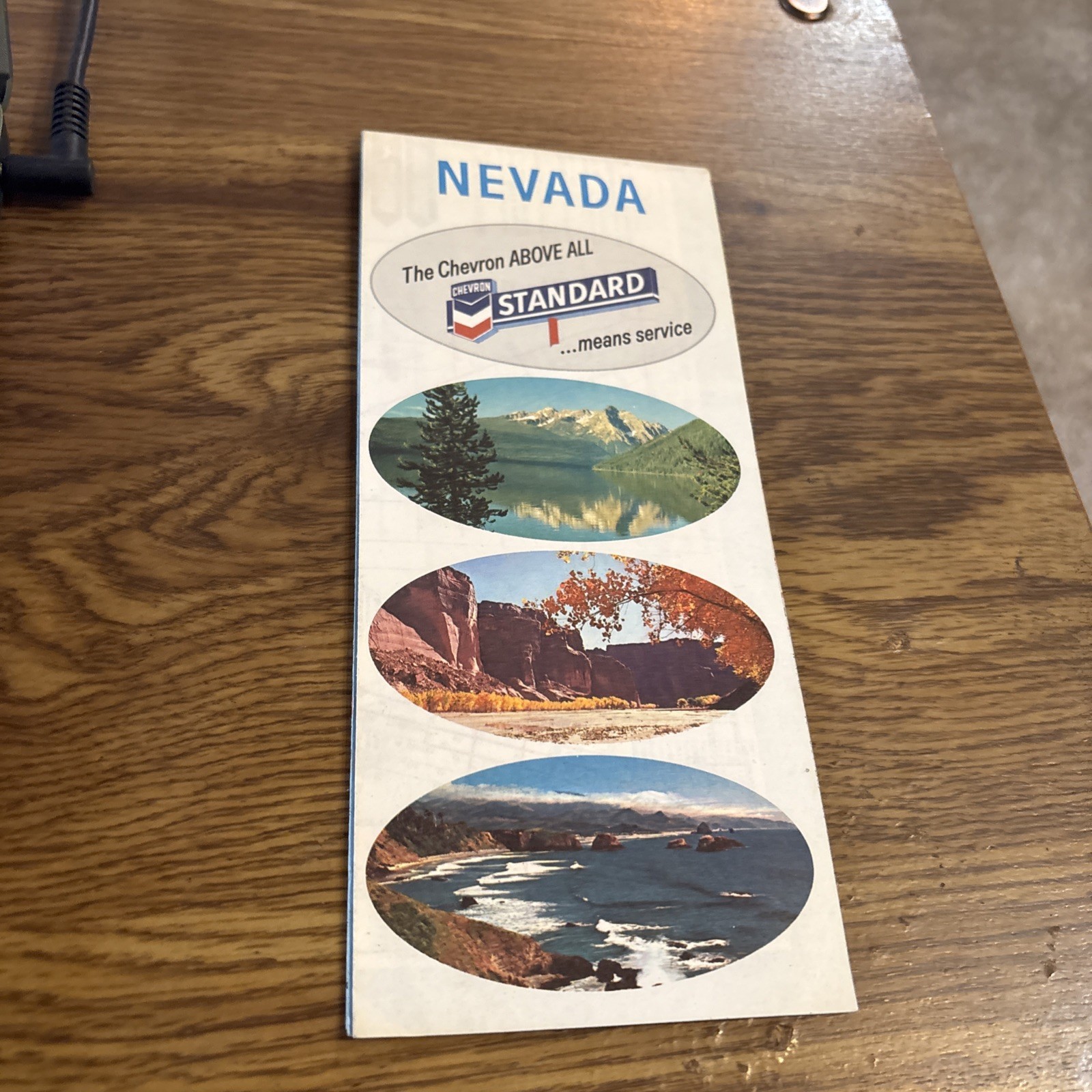 Chevron Standard Nevada Map Travel guide 1967