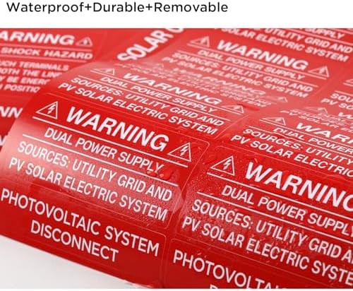 Solar PV System Labels Set
