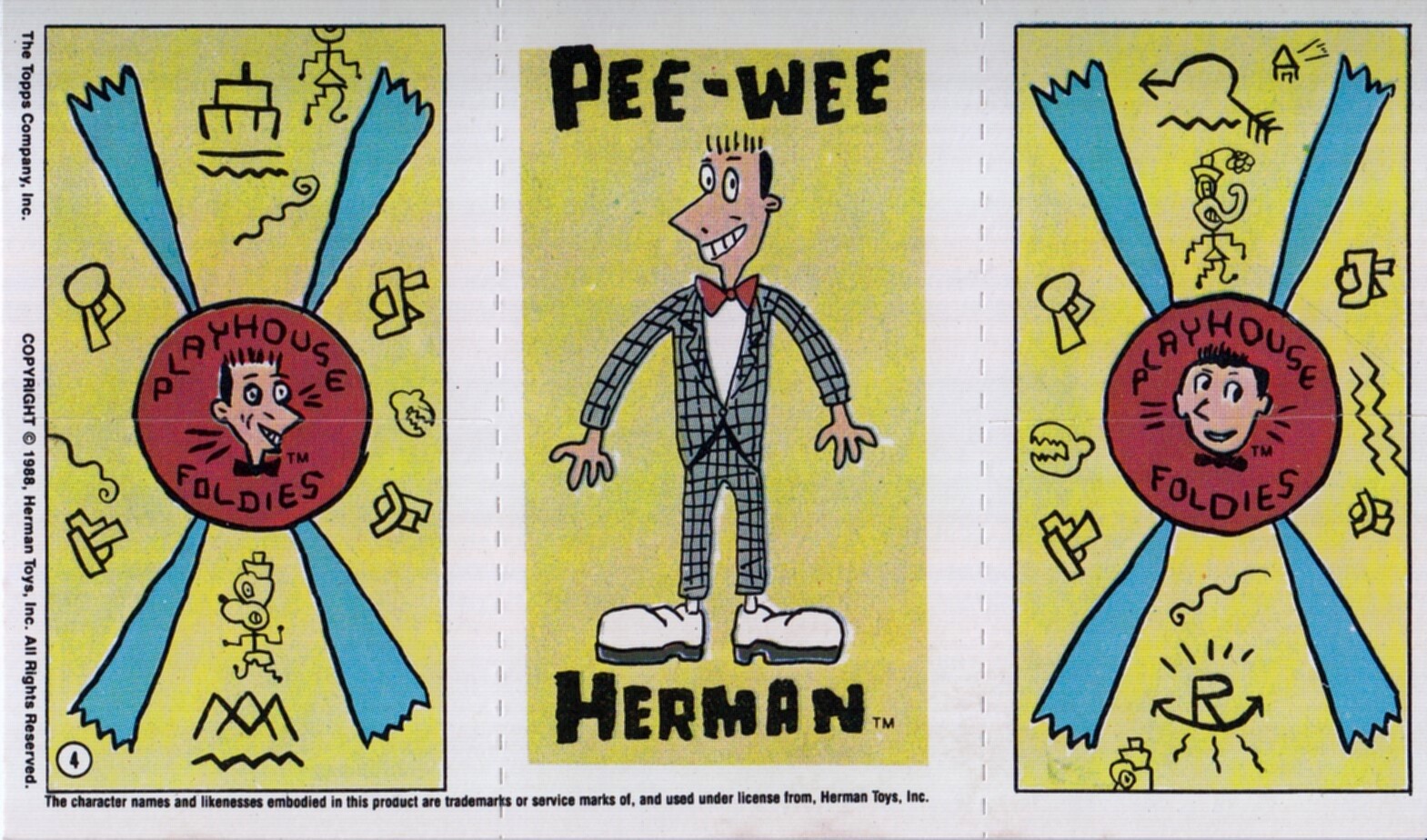 PEE WEE'S PLAYHOUSE 1988 TOPPS U PICK SINGLE ACTIVITY INSERT CHASE CARDS
