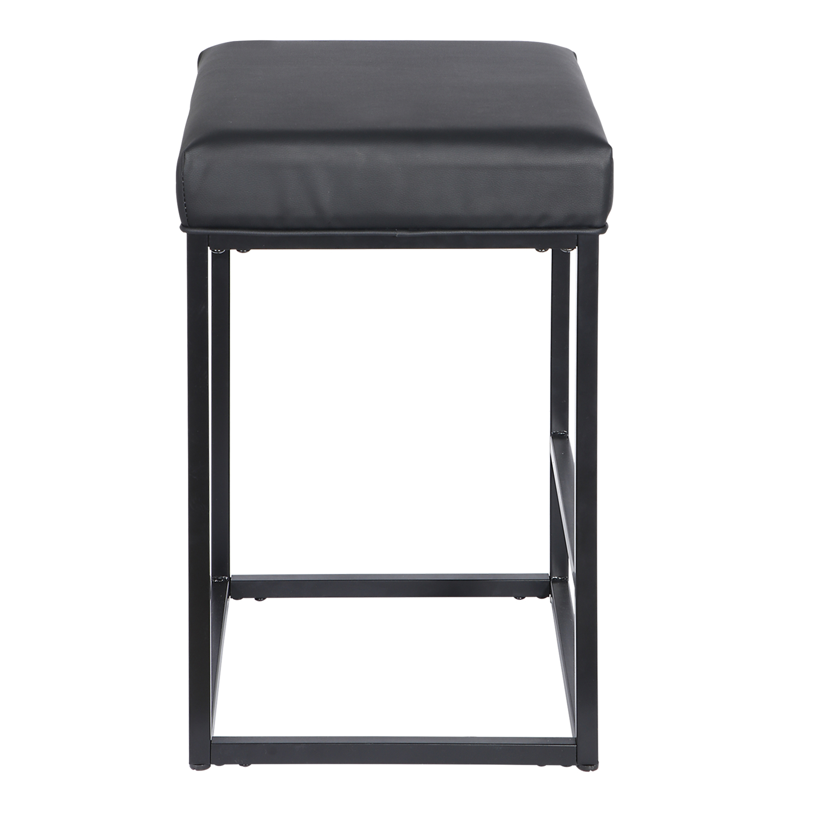 Black Counter Height 24" Bar Stools Set of 4 for Kitchen Counter Backless Modern