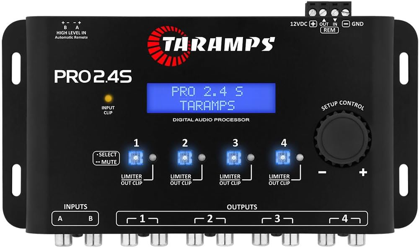 Taramps Pro 2.4S DSP Crossover Full Digital Signal Processor and Equalizer with