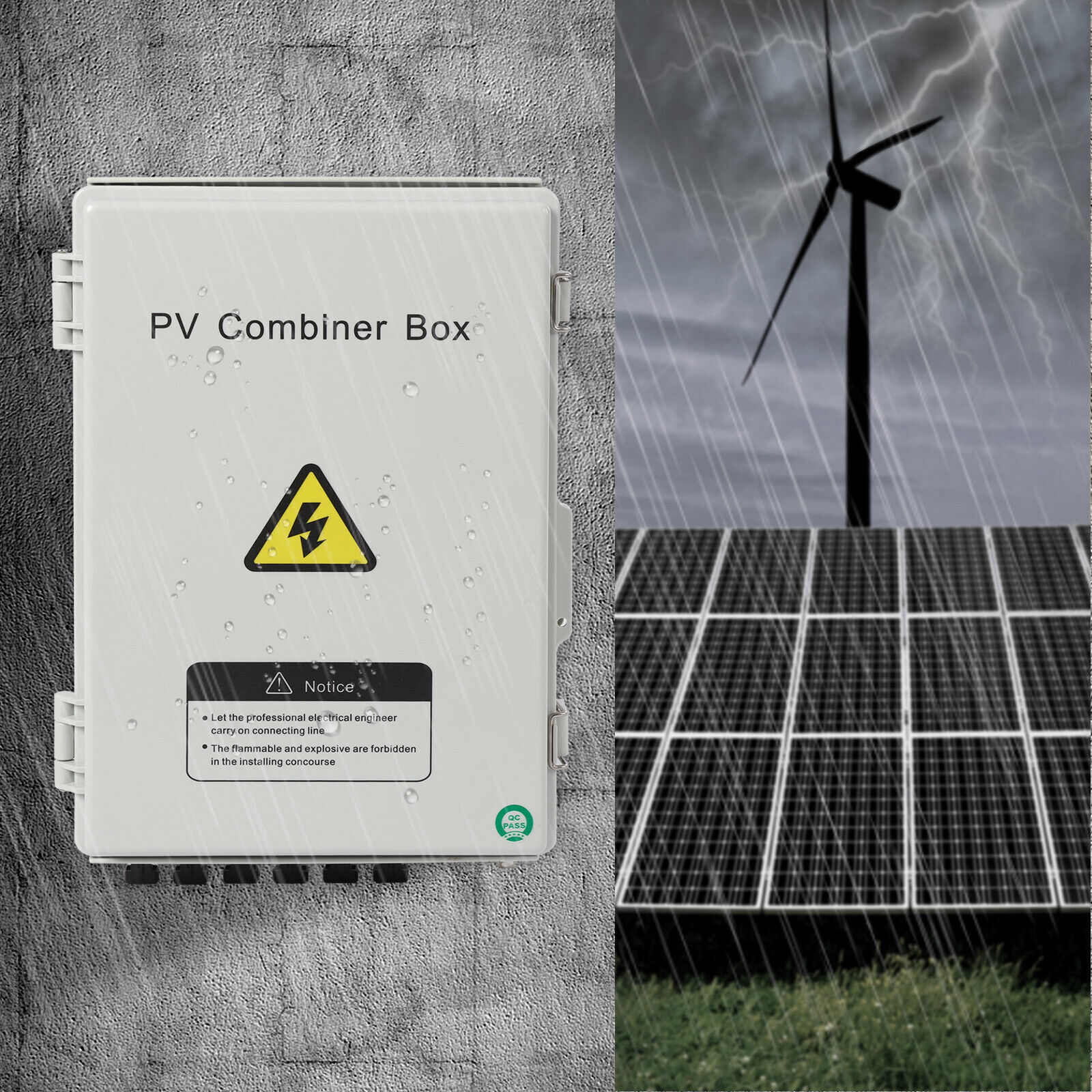 6 STRING SOLAR PV COMBINER BOX CIRCUIT BREAKER JUNCTION BOX FOR SOLAR SYSTEM NEW