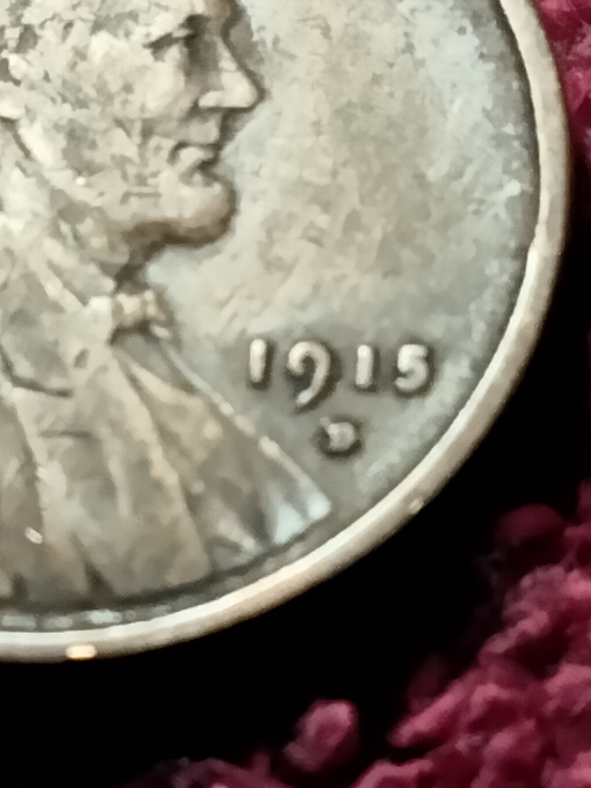 1915 D Lincoln Wheat Cent Lamination Error