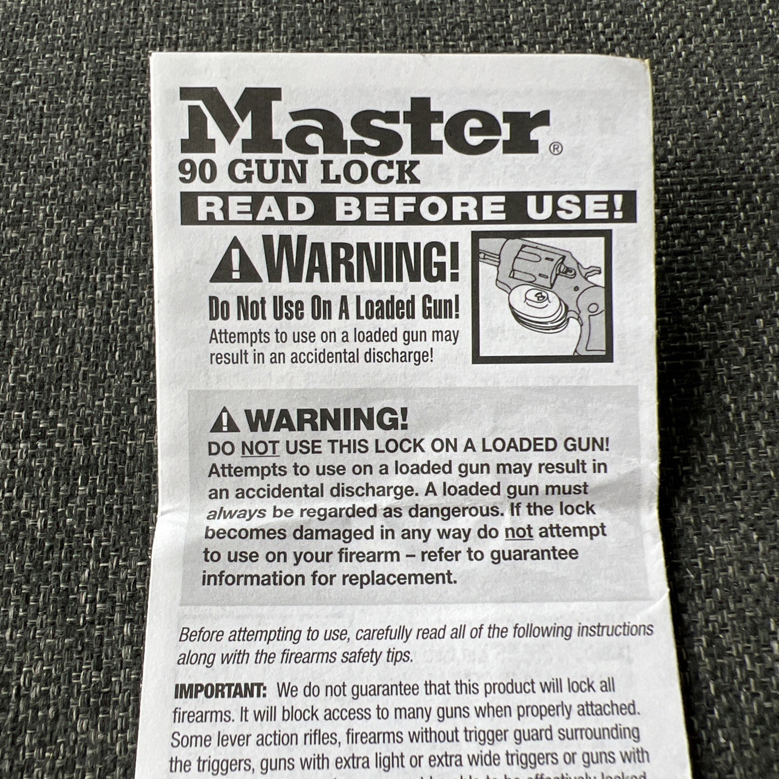 Master Lock 90 Keyed Gun Trigger Lock, 1 Pack Gun Lock With 2 Keys