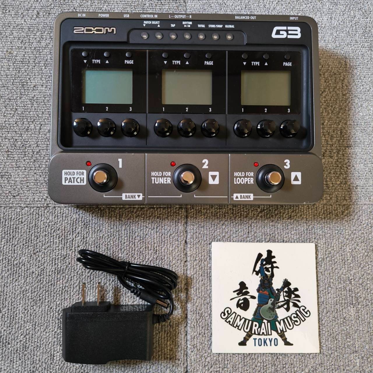 ZOOM G3 Guitar Multi Effect Amplifier Simulator Used W/AC Adapter From JP