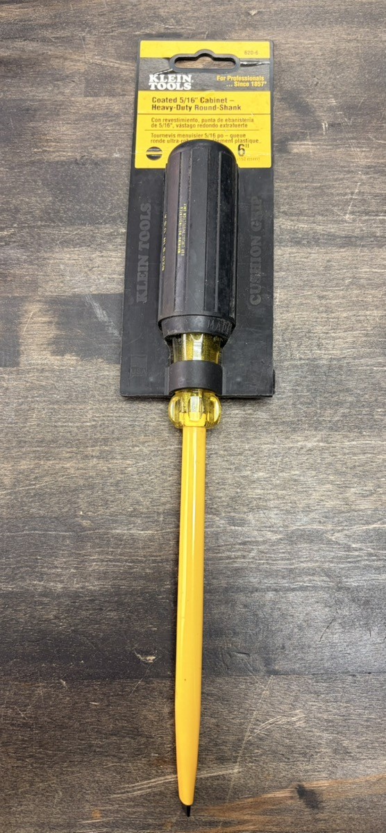 KLEIN TOOLS 620-6 GENERAL PURPOSE SLOTTED SCREWDRIVER 5/16 IN ROUND (CP3016008)